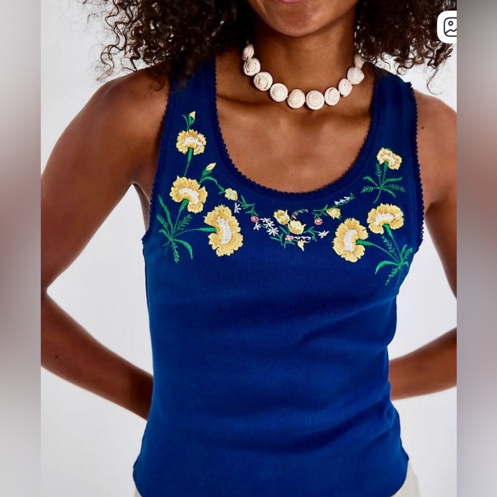 Free People We The Free Summer Tank. NWT. Navy